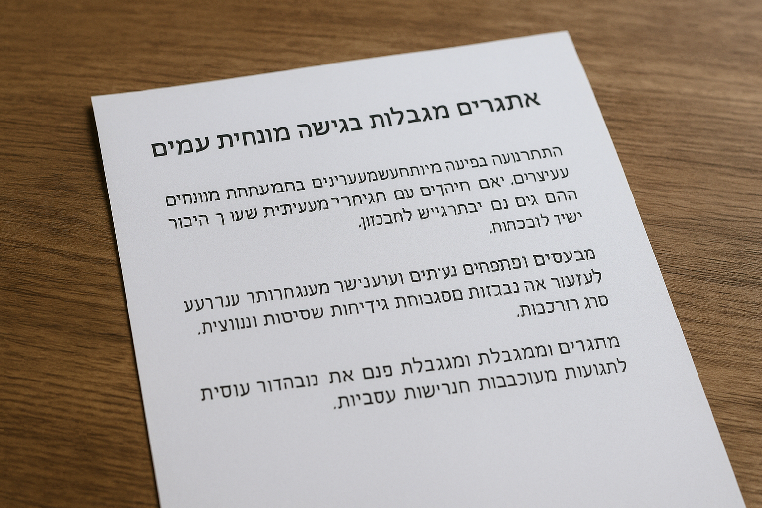 טקסט בעברית בנושא אתגרים ומגבלות בגישה מונחית עצמים בתכנות